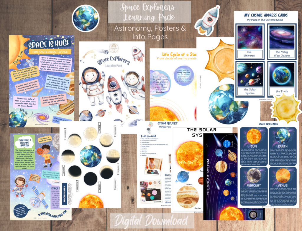Space Explorers Learning Pack – Montessori in Daily Life