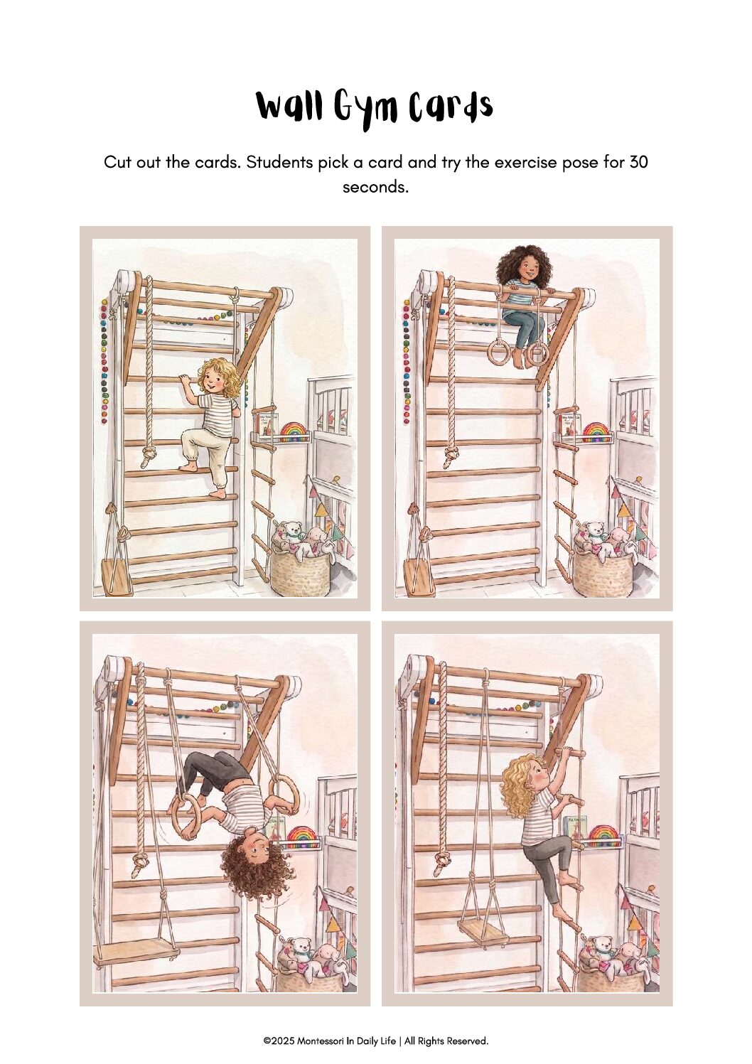 Wall Gym Cards Freebie