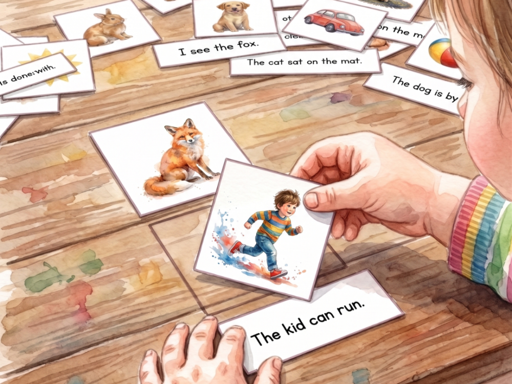 Simple Sentences - CVC Words Matching Activity Pack