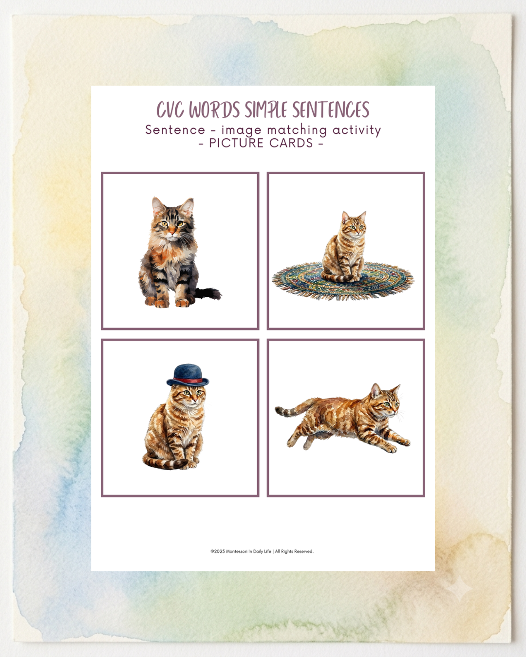 Simple Sentences - CVC Words Matching Activity Pack - Image 5