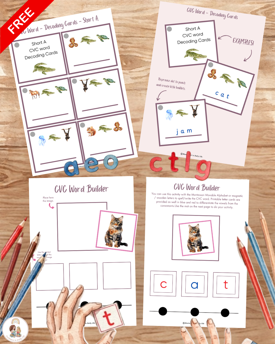 Free CVC Words Activity Sampler (20-Page Printable Pack)