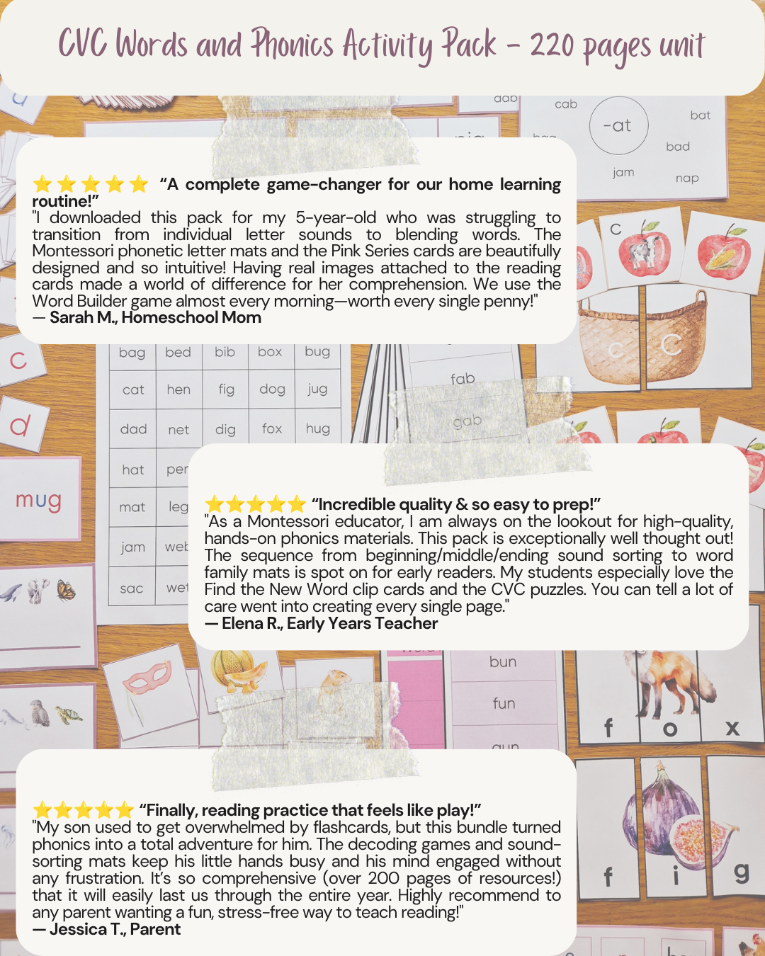 Simple Sentences - CVC Words Matching Activity Pack - Image 10